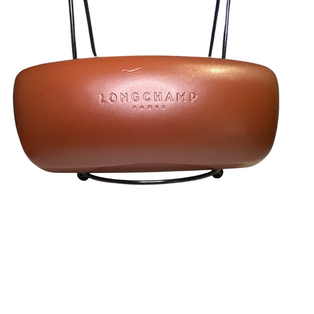 Longchamp Brown Hard Shell Glasses Case | Designer Eyewear Travel Accessory